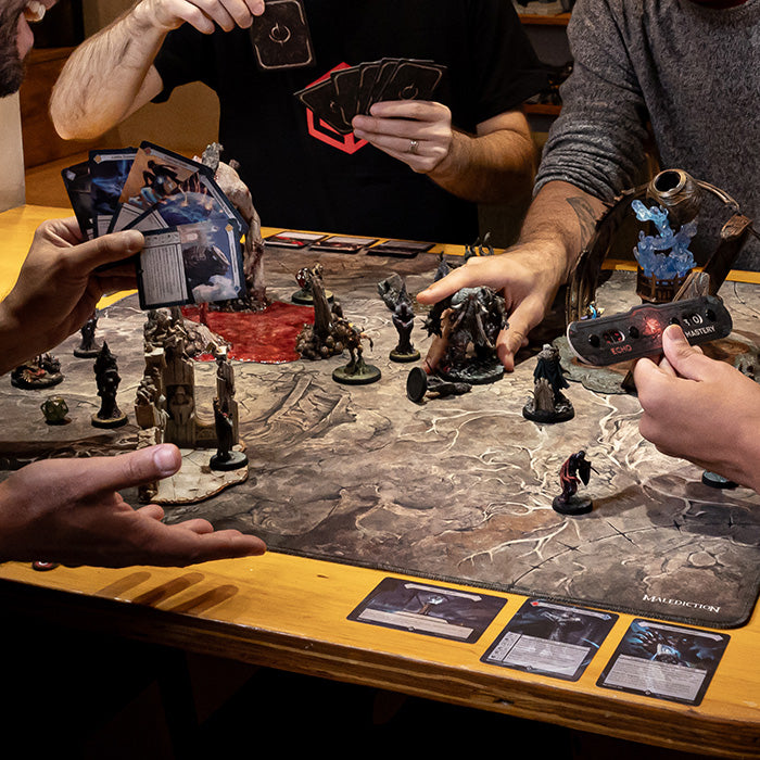 High-quality gaming playmat with non-slip backing for Malediction