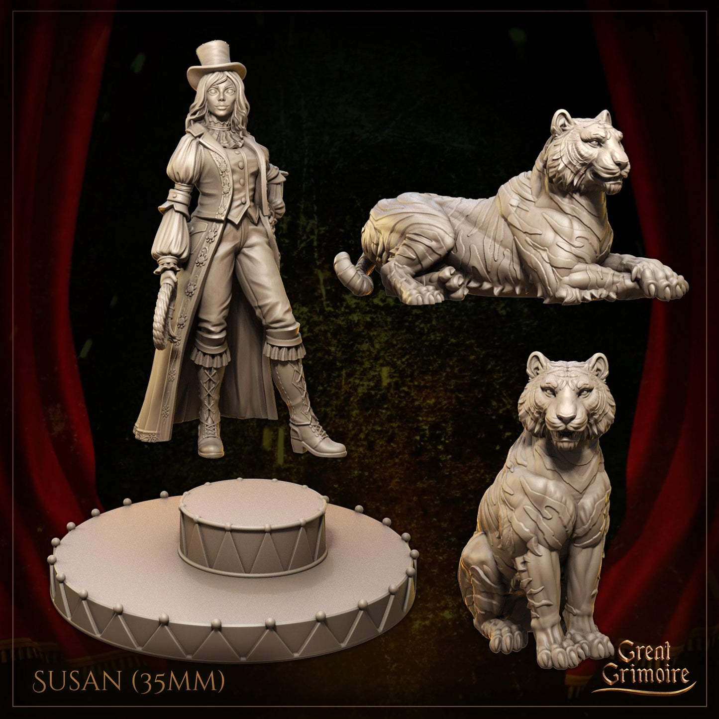 Susan and her tigers, Umbra and Lux
