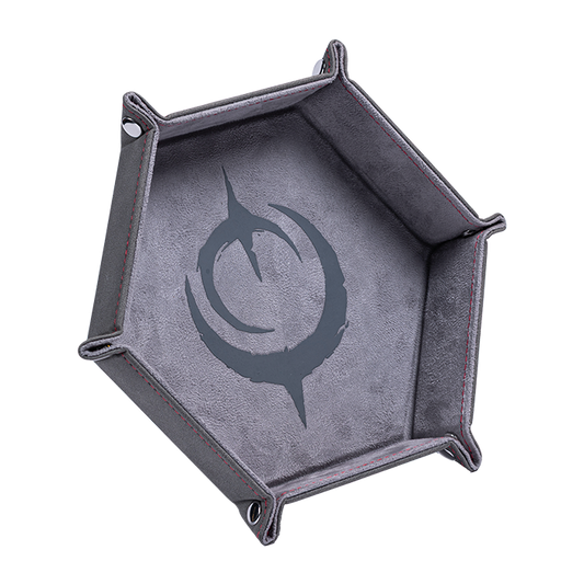 Malediction premium dice tray with custom artwork and scratch-resistant lining