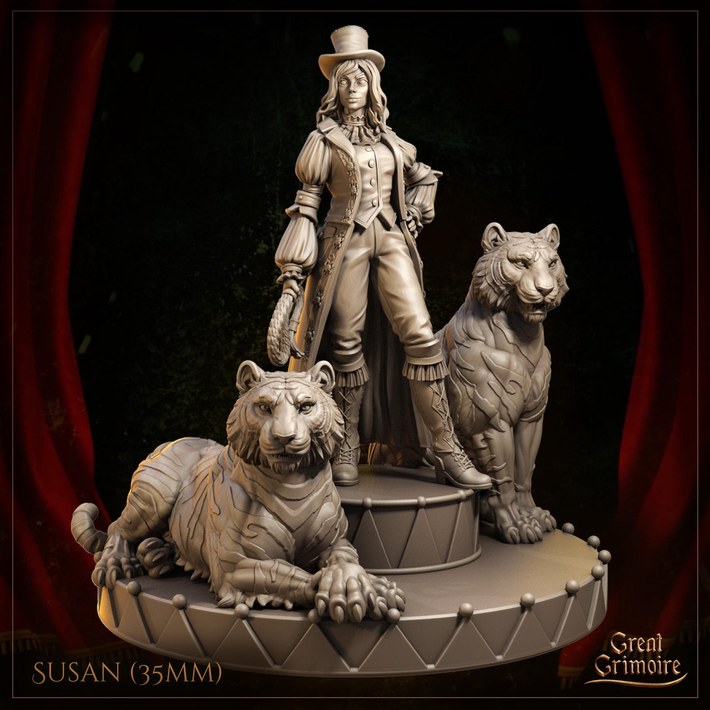 Susan and her tigers, Umbra and Lux