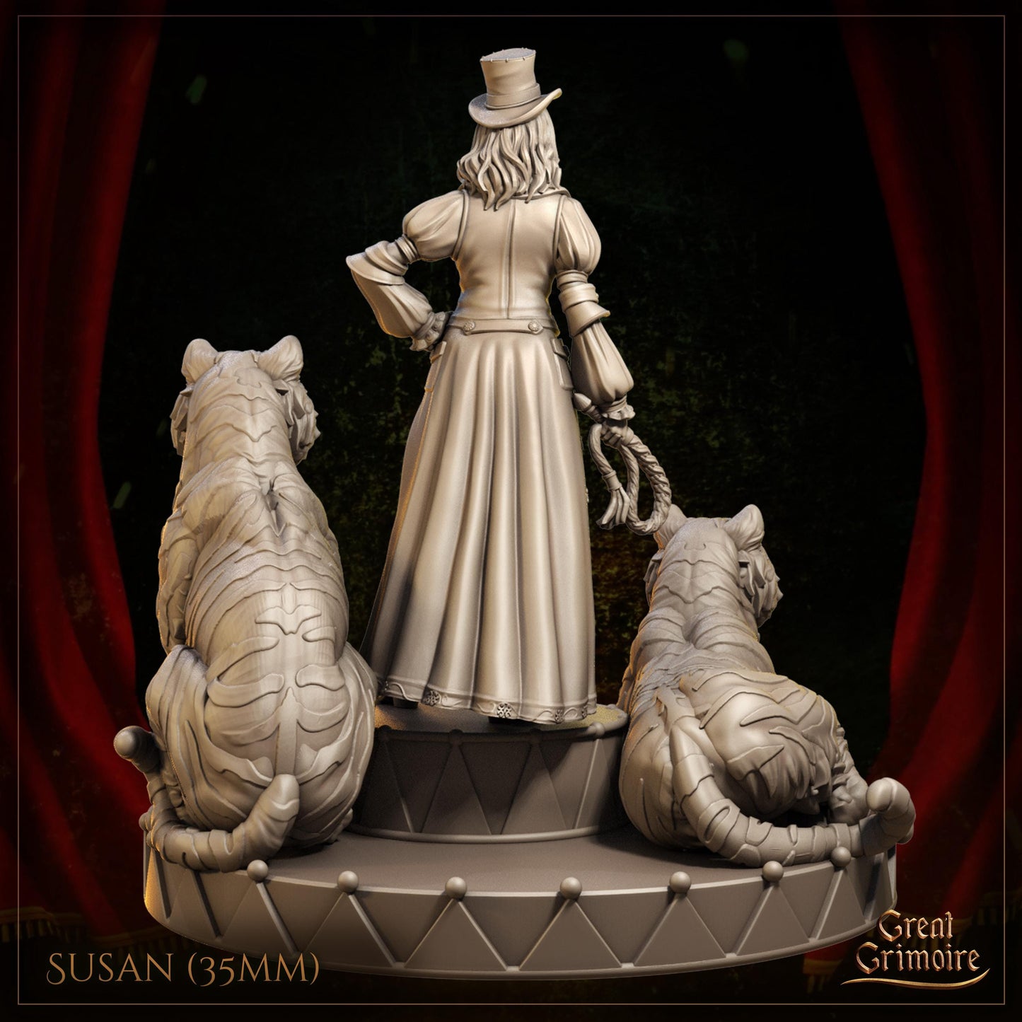 Susan and her tigers, Umbra and Lux