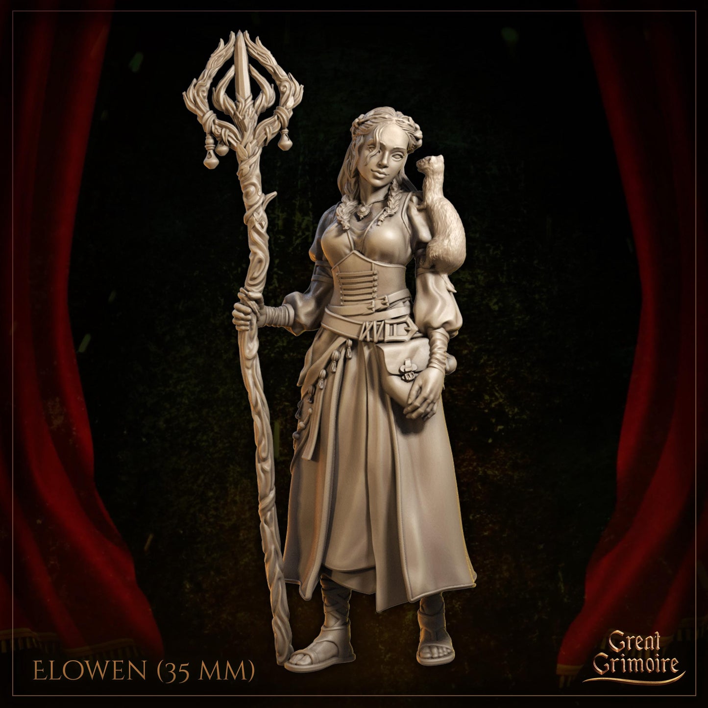 Elowen, the girl with a ferret