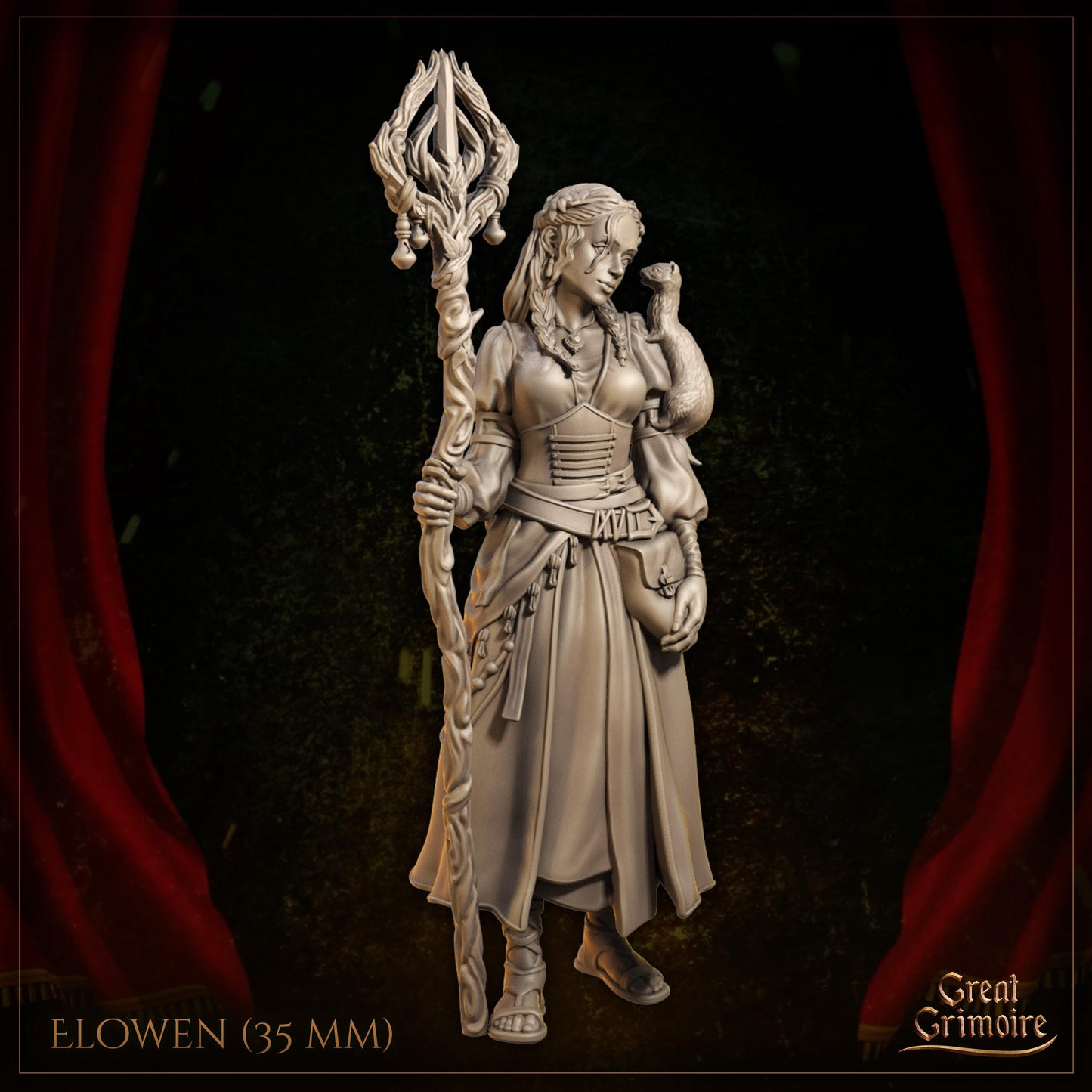 Elowen, the girl with a ferret