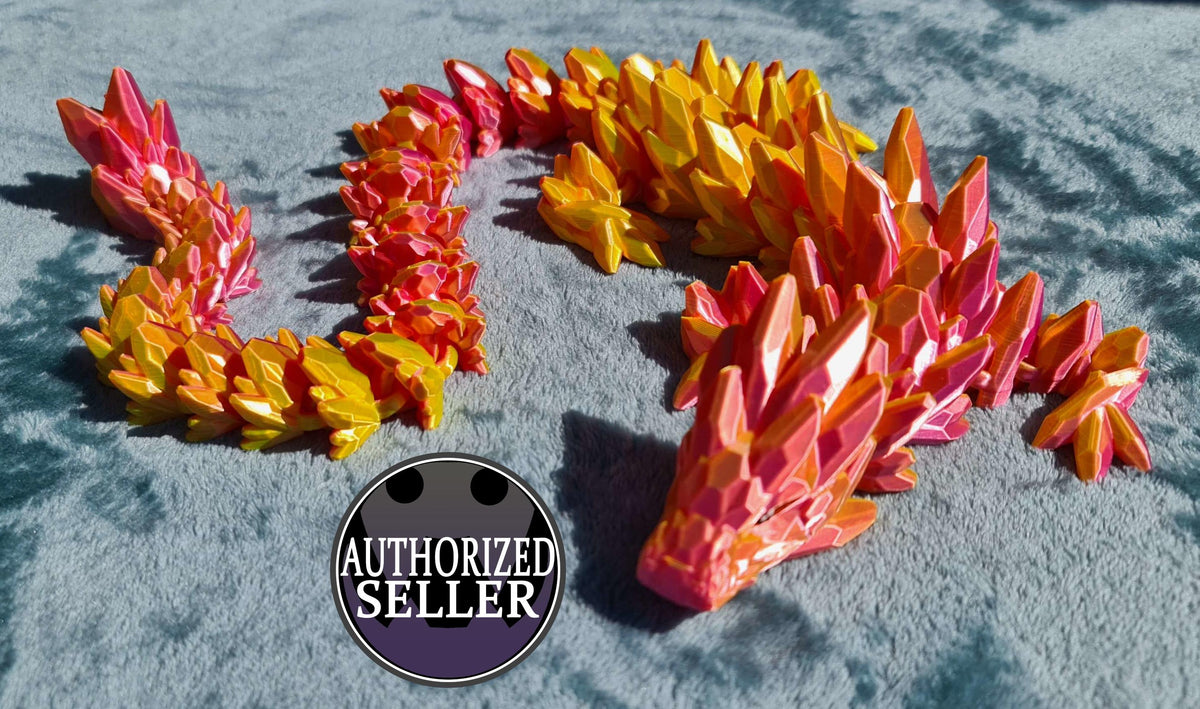 Articulated Gemstone Dragon, an articulated 3D printed PLA figure by Cinderwing3D – product image 3