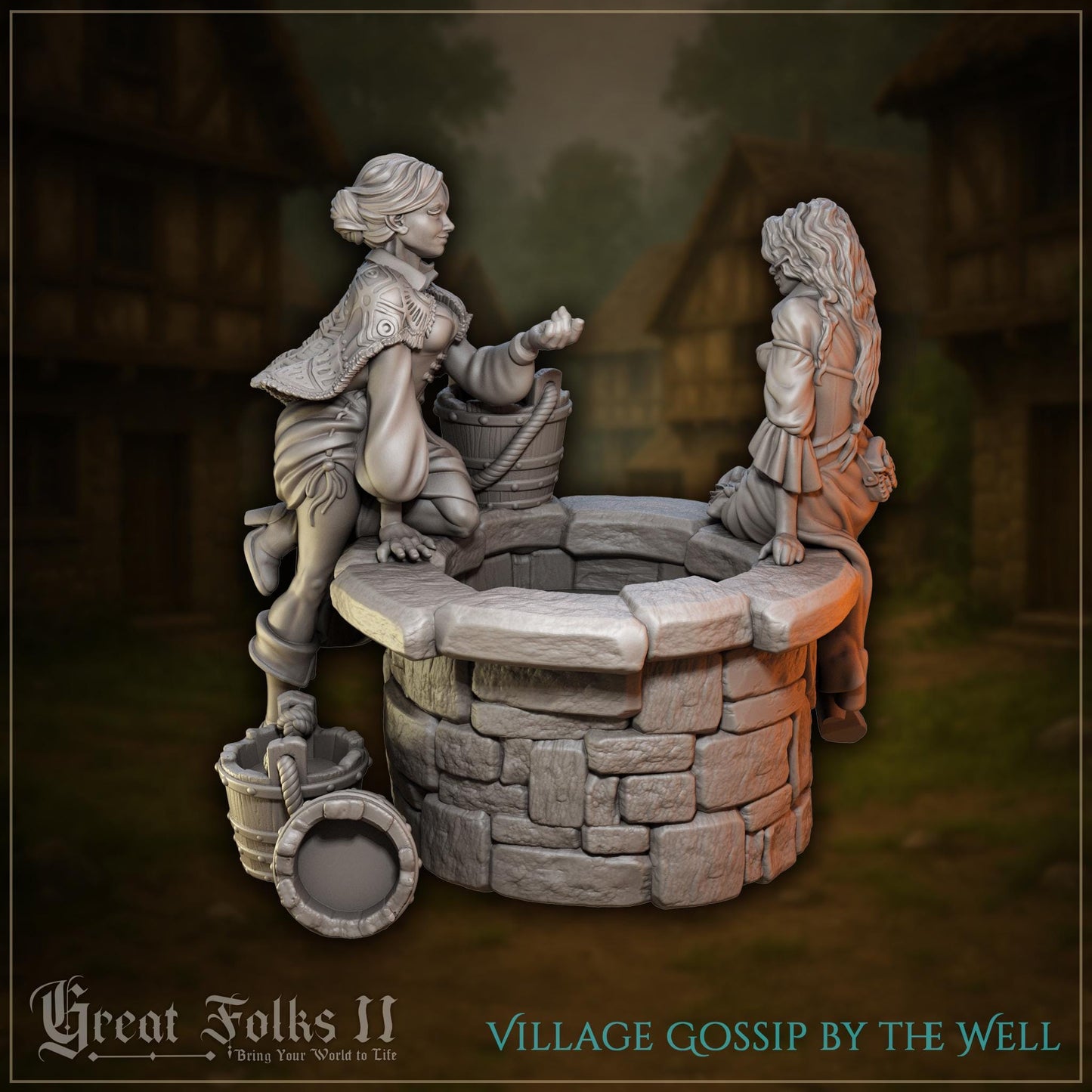 Village Gossip by the Well