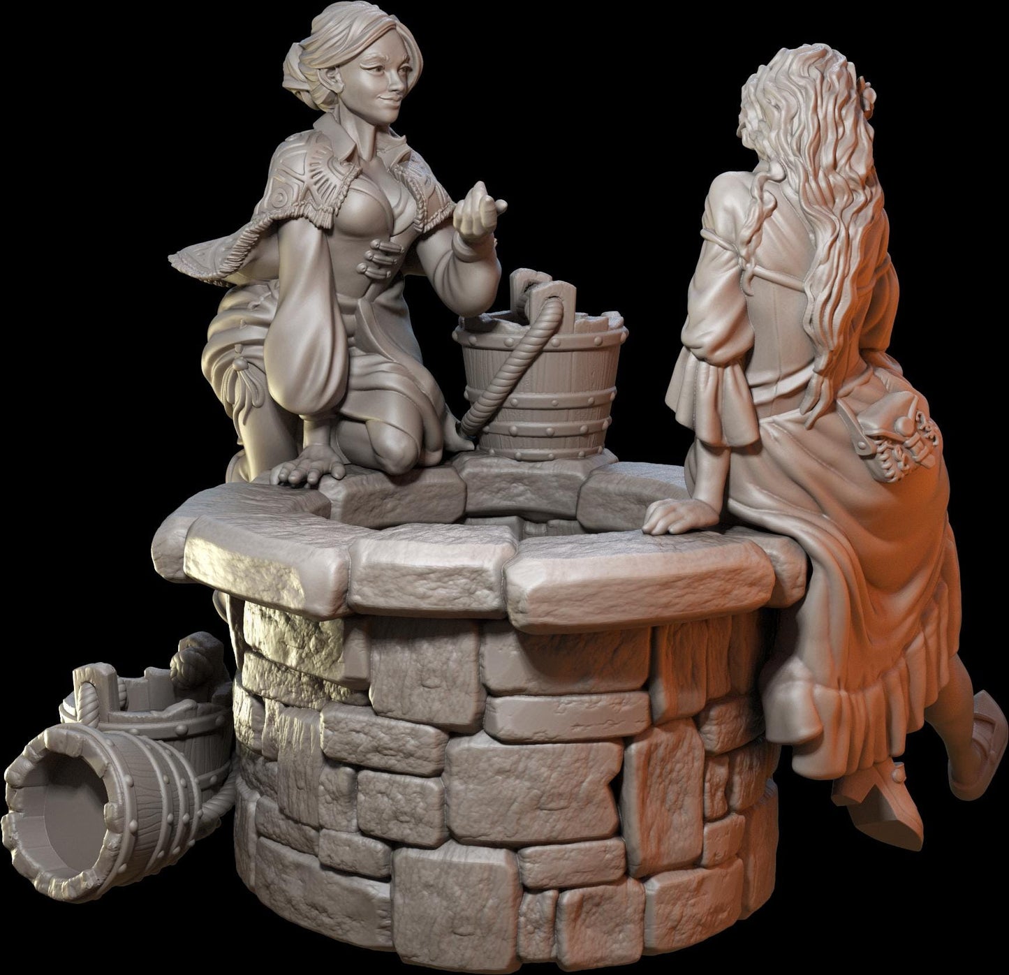 Village Gossip by the Well