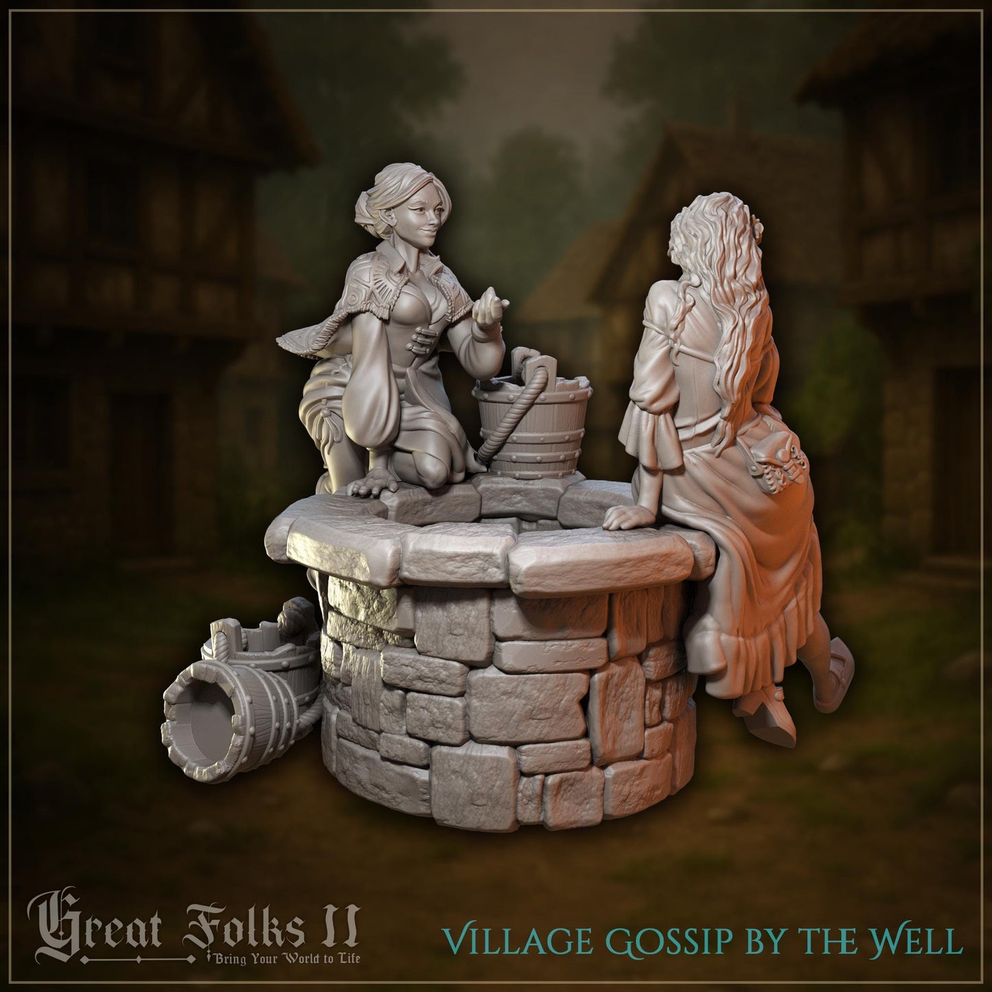 Village Gossip by the Well