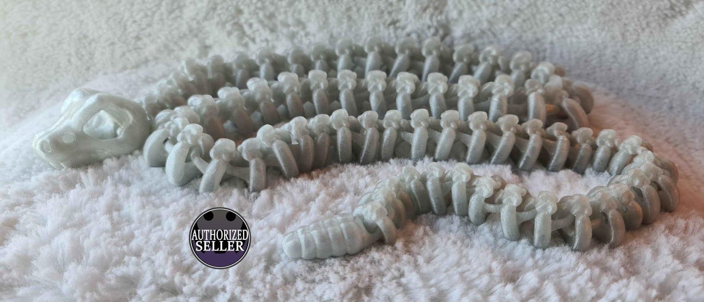 Articulated Rattle Snake Skeleton